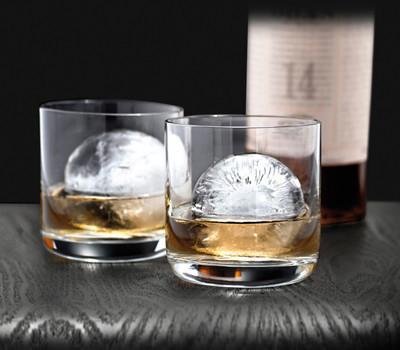 Bourbon Sphere Ice Molds for Rocks Glasses