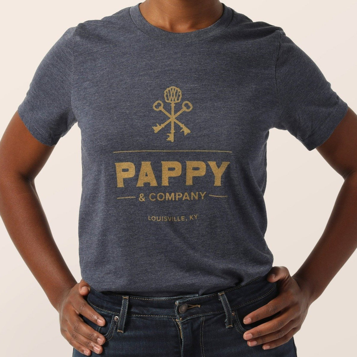 Unisex T-shirt Pappy & Company in Navy Blue Tri-blend