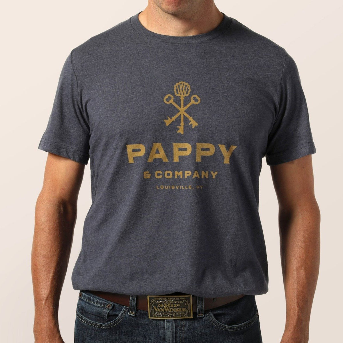 Unisex T-shirt Pappy & Company in Navy Blue Tri-blend