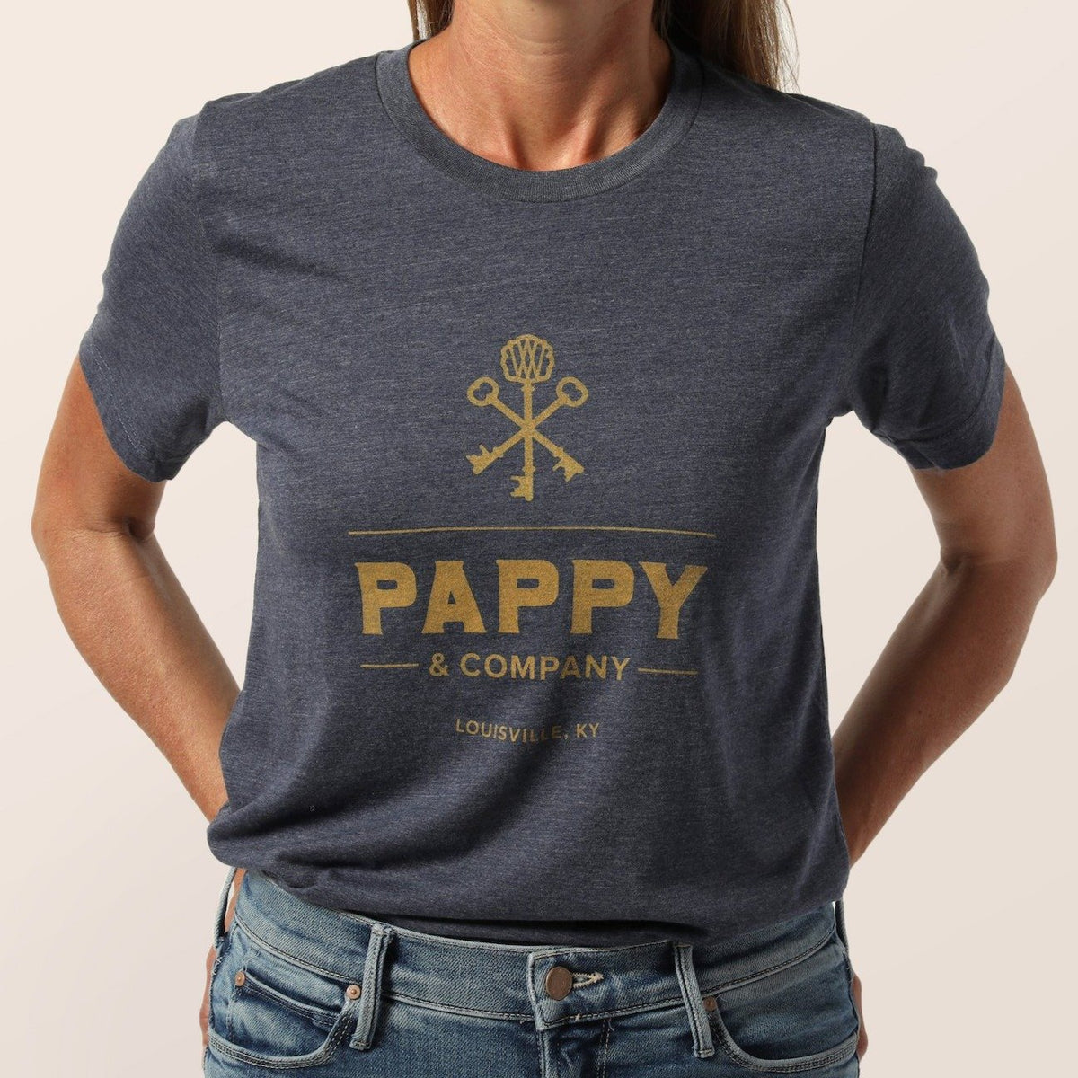 Unisex T-shirt Pappy & Company in Navy Blue Tri-blend