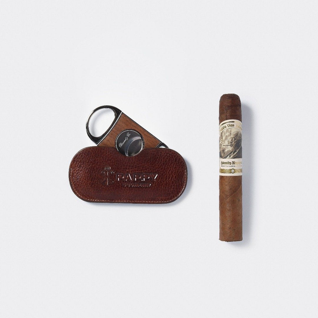 Custom "Double Guillotine" Cigar Cutter in Walnut Wood