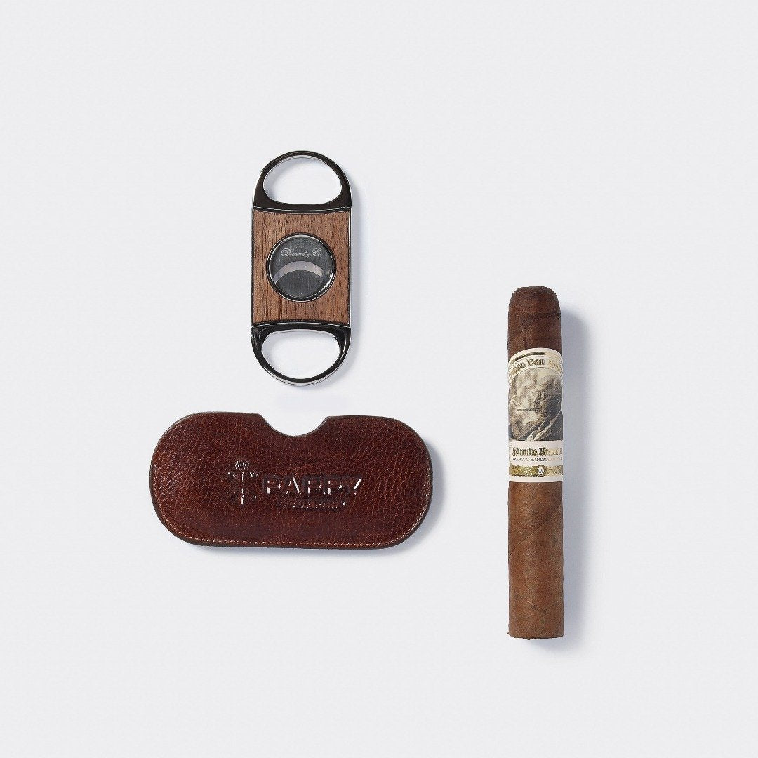 Custom "Double Guillotine" Cigar Cutter in Walnut Wood