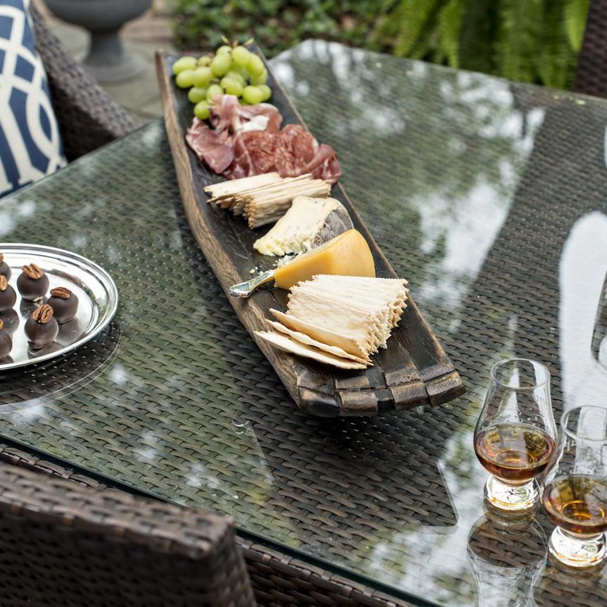 Unique wooden serving tray for charcuterie