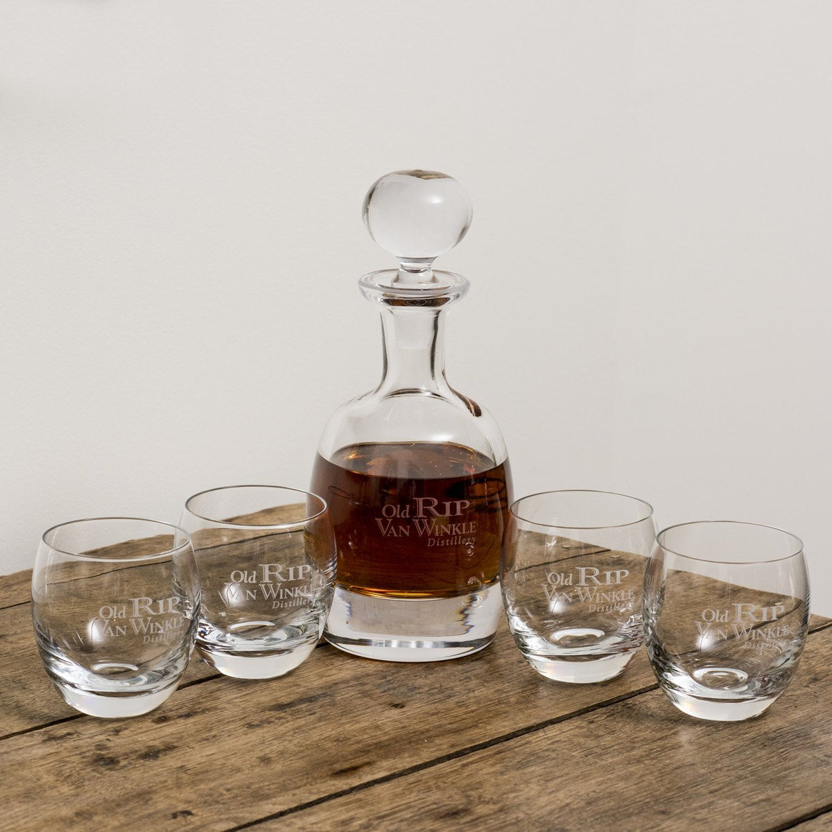 Van Winkle Bourbon Decanter and Rocks Glasses for Whiskey