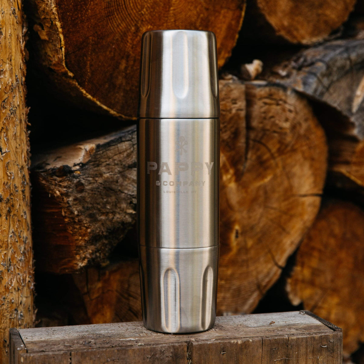 High Camp Flasks Stainless Steel 750ml with Double Cup