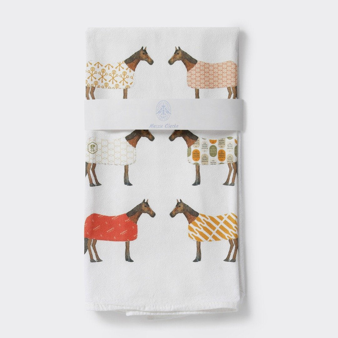 Custom Horse-Blanket Hand Towel by Maizie Clarke
