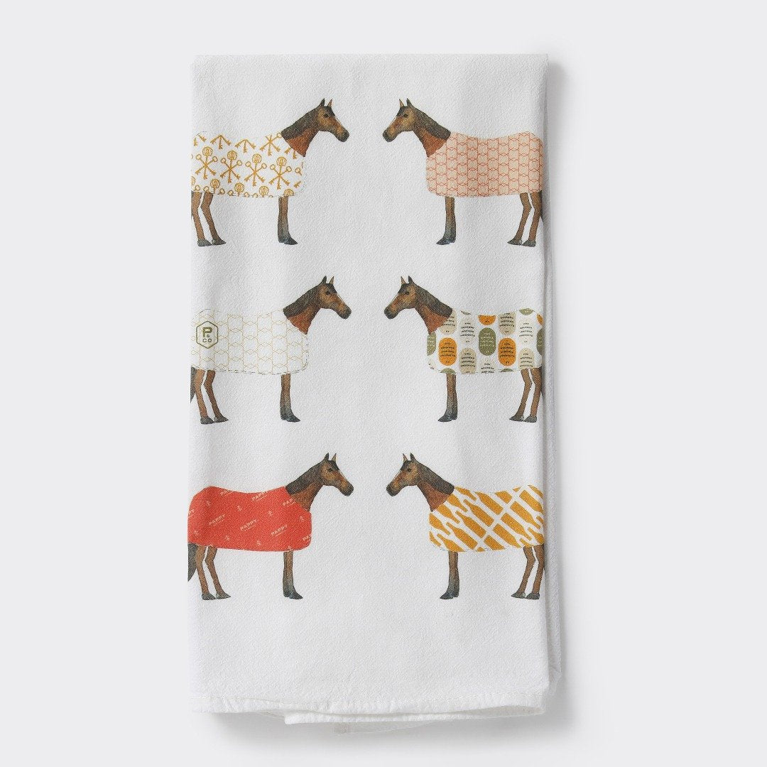 Custom Horse-Blanket Hand Towel by Maizie Clarke