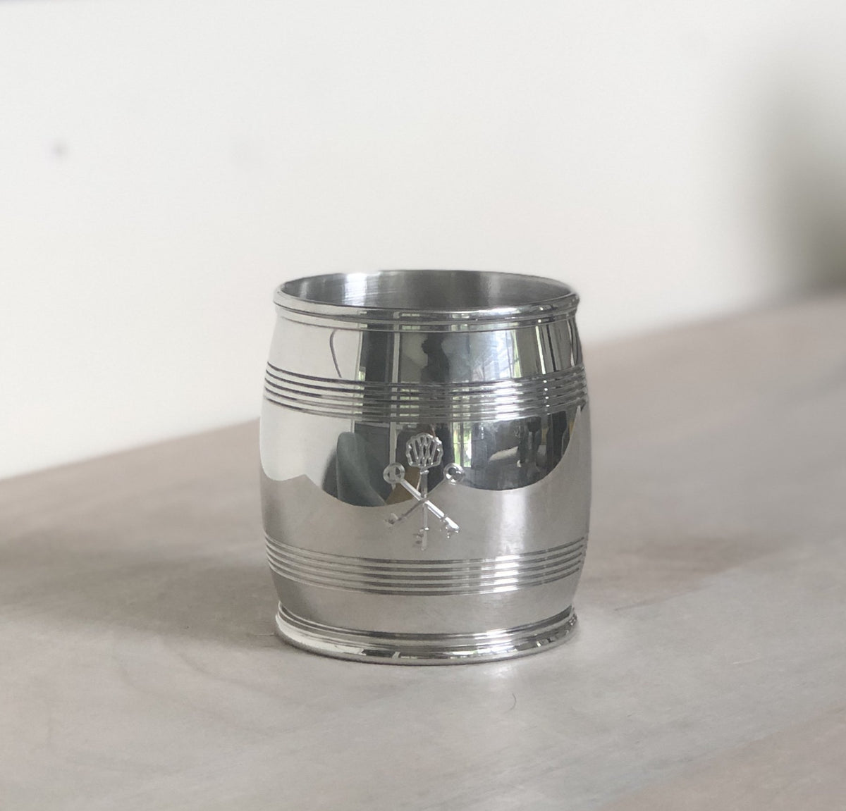 Custom Pappy & Company Engraved Asa Pewter Barrel Beaker