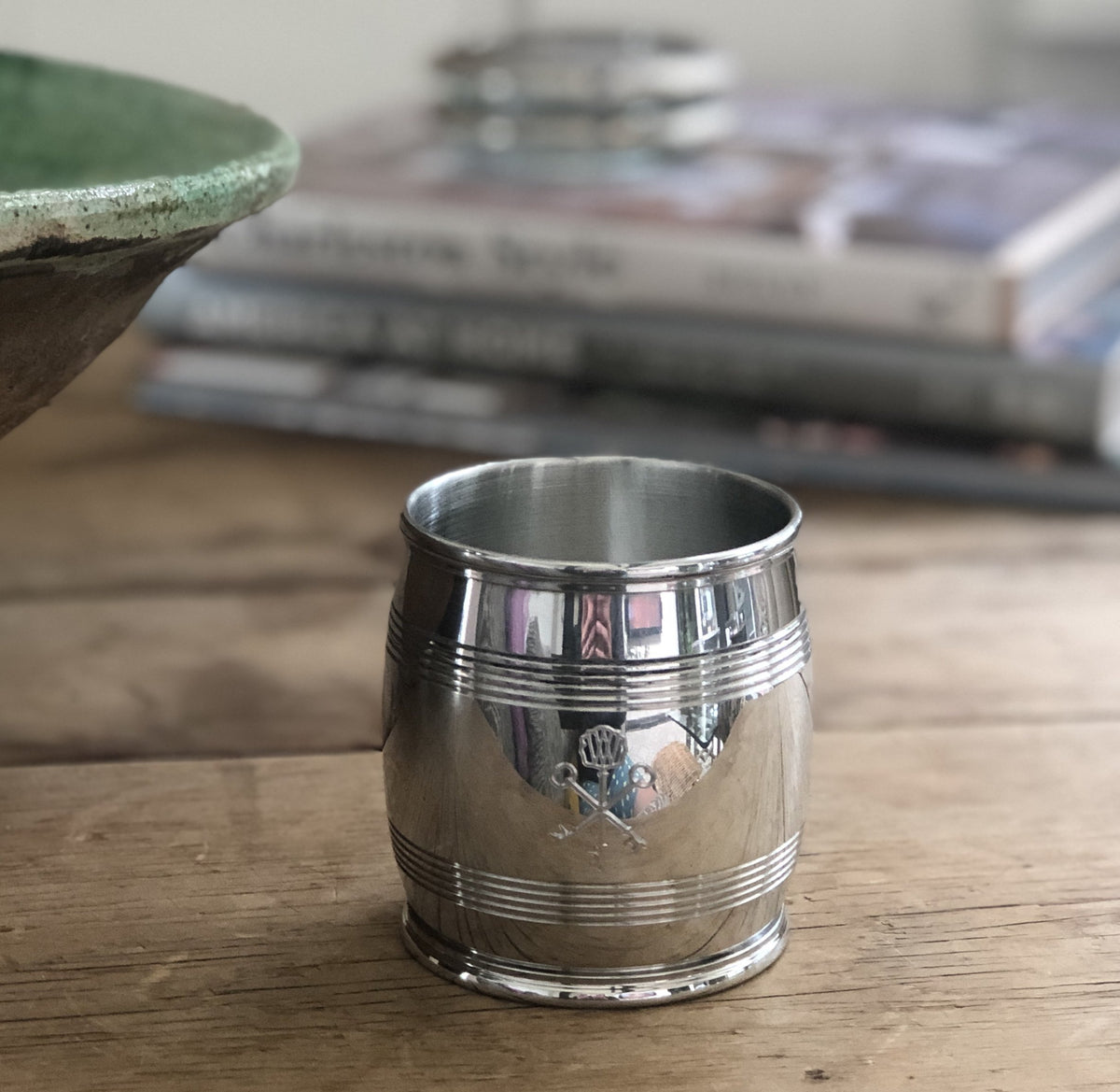 Custom Pappy & Company Engraved Asa Pewter Barrel Beaker