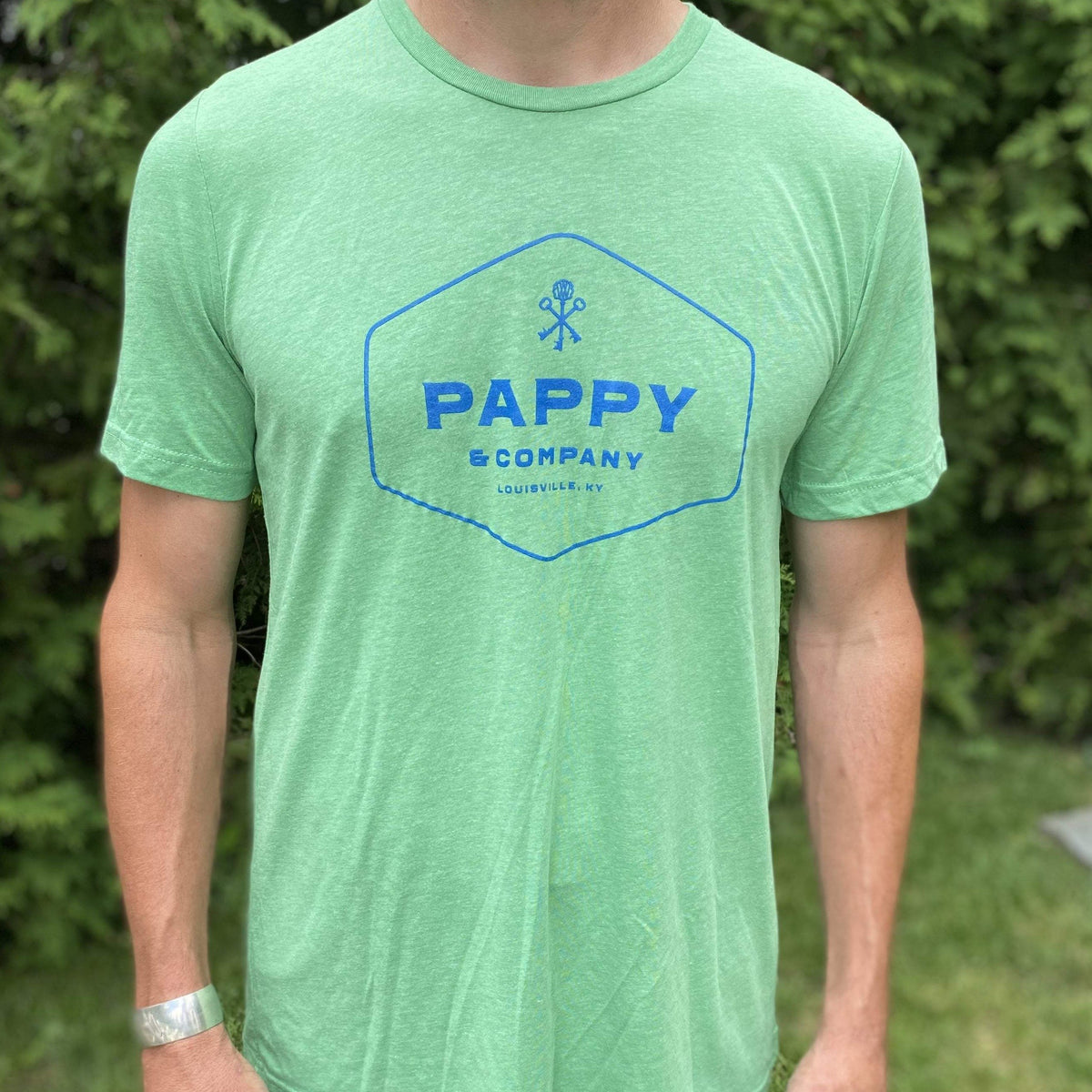 Unisex T-shirt Pappy & Company Enclosed Logo in Green Tri-blend