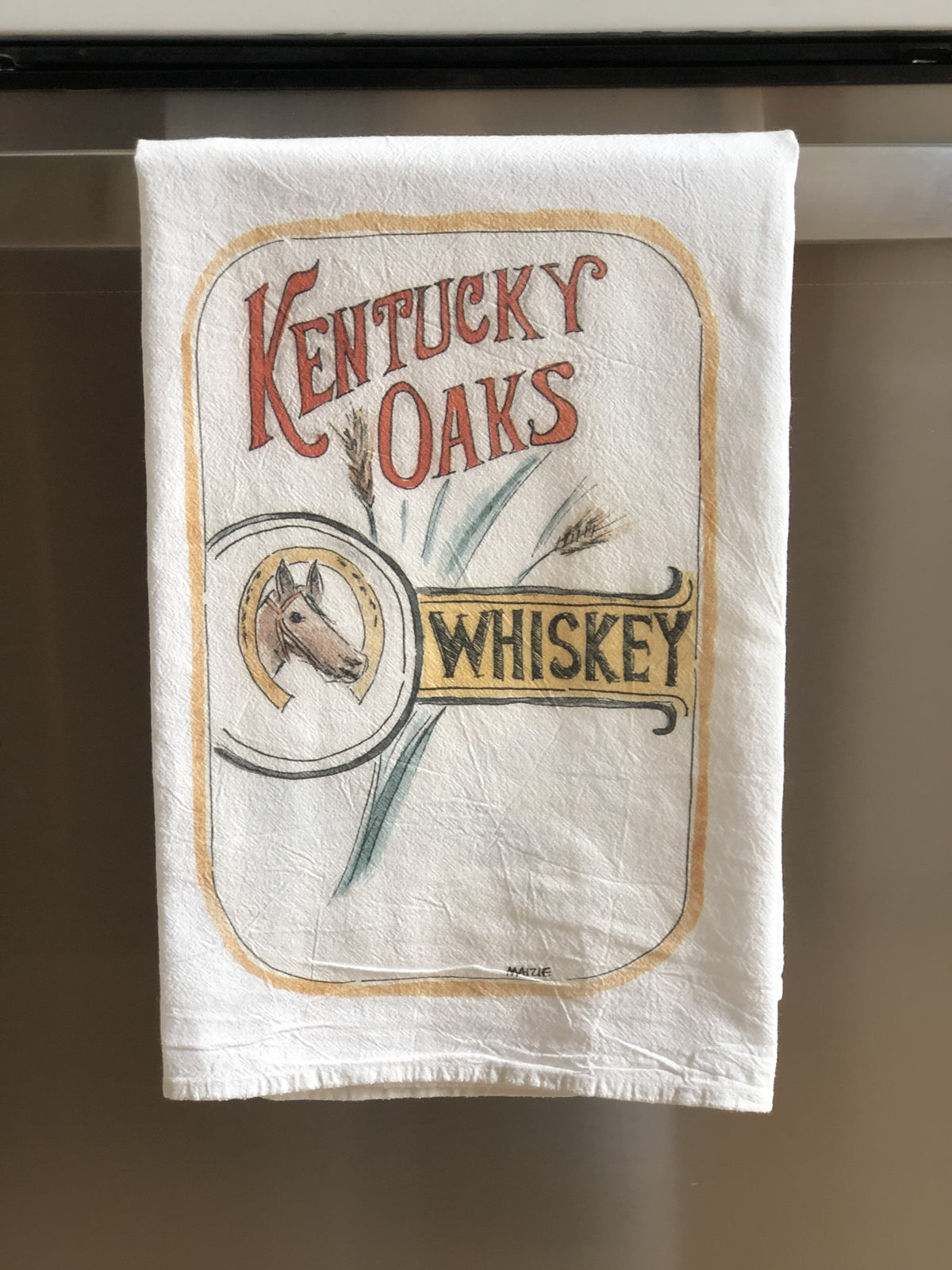 Custom Kentucky Oaks Hand Towel by Maizie Clarke