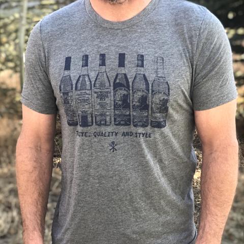 Unisex Van Winkle Bottle Collection T-shirt in Grey