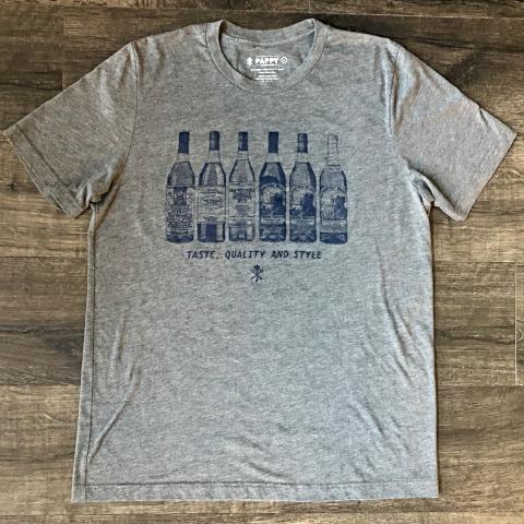 Unisex Van Winkle Bottle Collection T-shirt in Grey