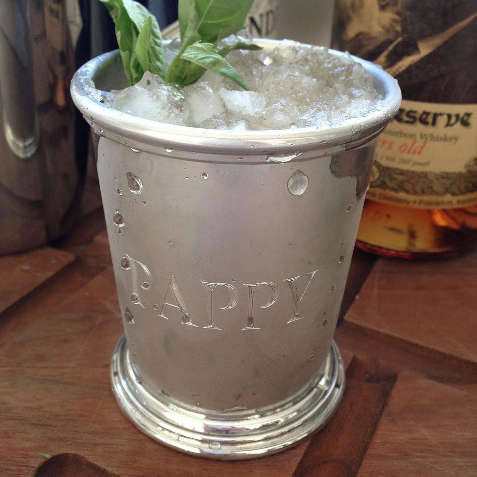Engraved Silver Julep Cup for Cocktails or Flowers Arragements