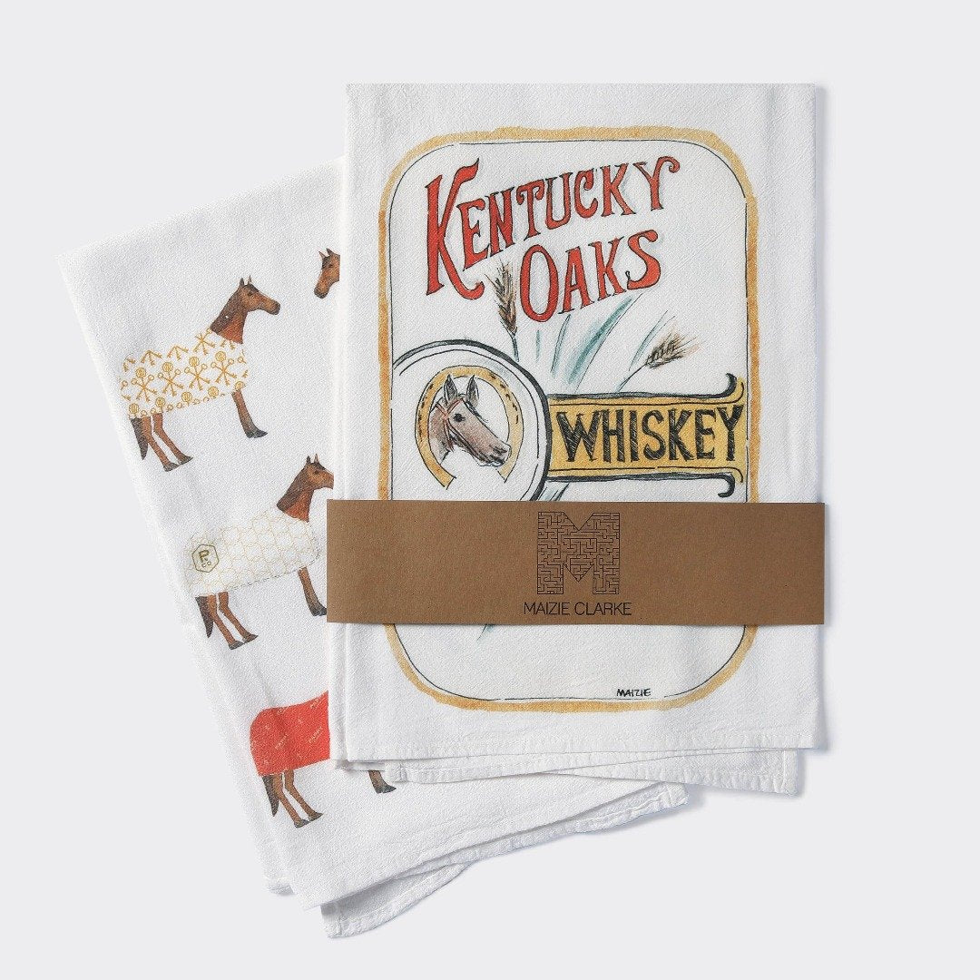 Custom Kentucky Oaks Hand Towel by Maizie Clarke