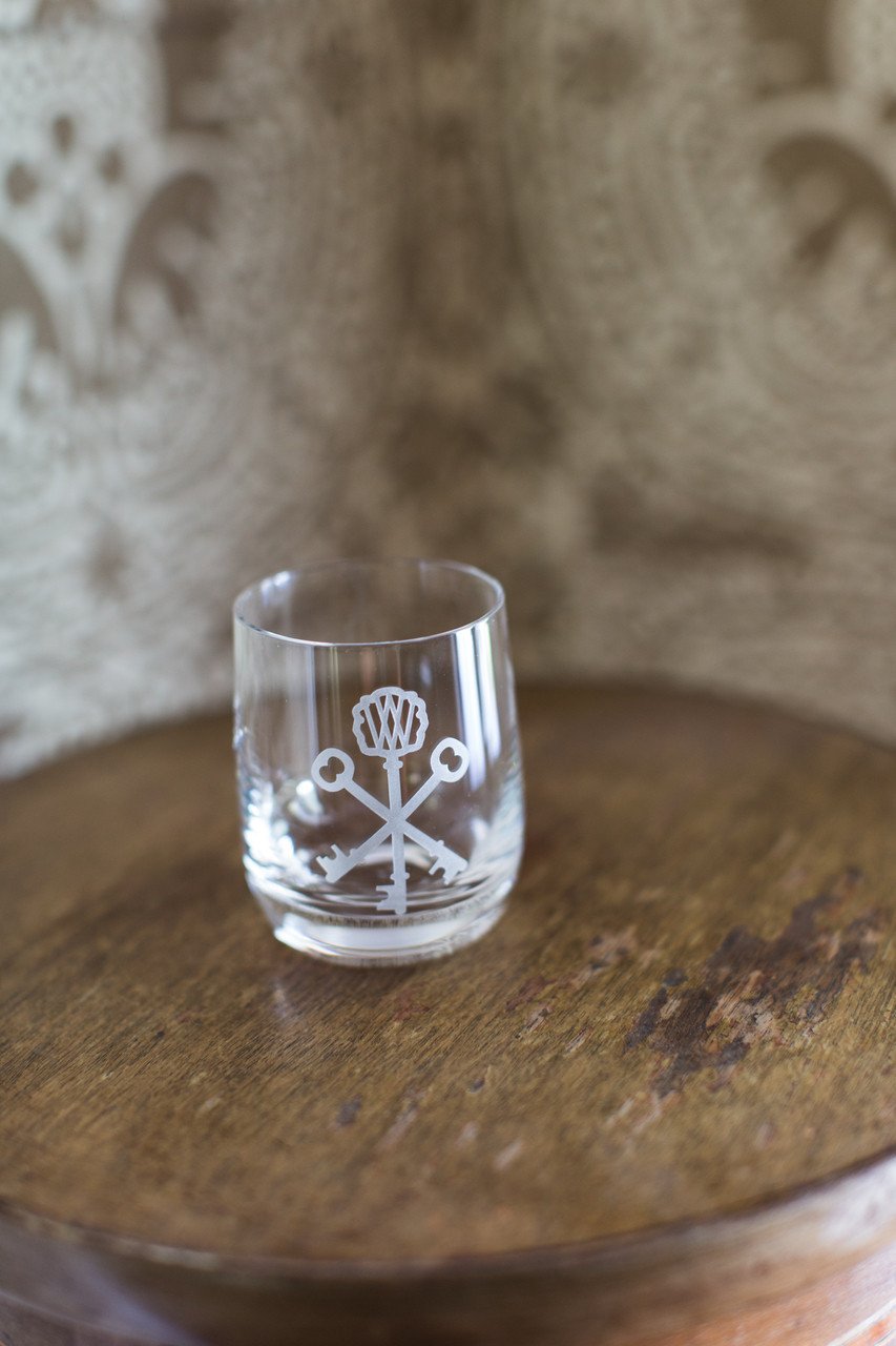 Pappy Key-etched Crystal Bourbon Rocks Glasses (Set of 4)