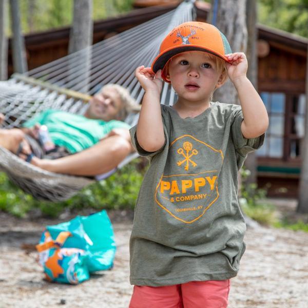 Kids' T-shirt Pappy & Company in Olive Green Tri-blend