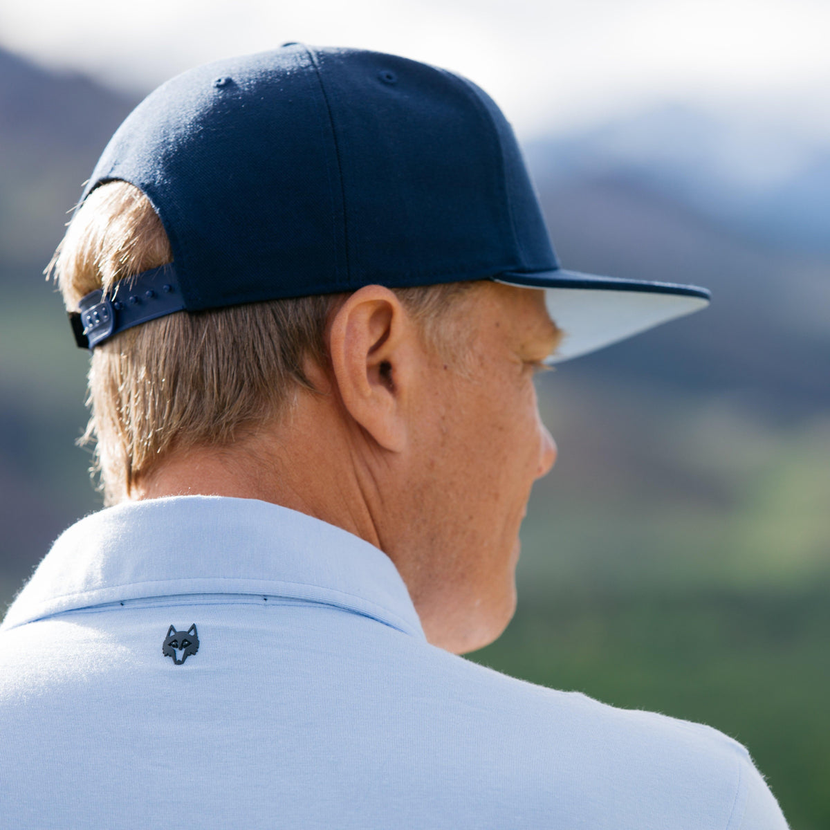 Pappy & Company X Greyson Performance Polo-Light Blue