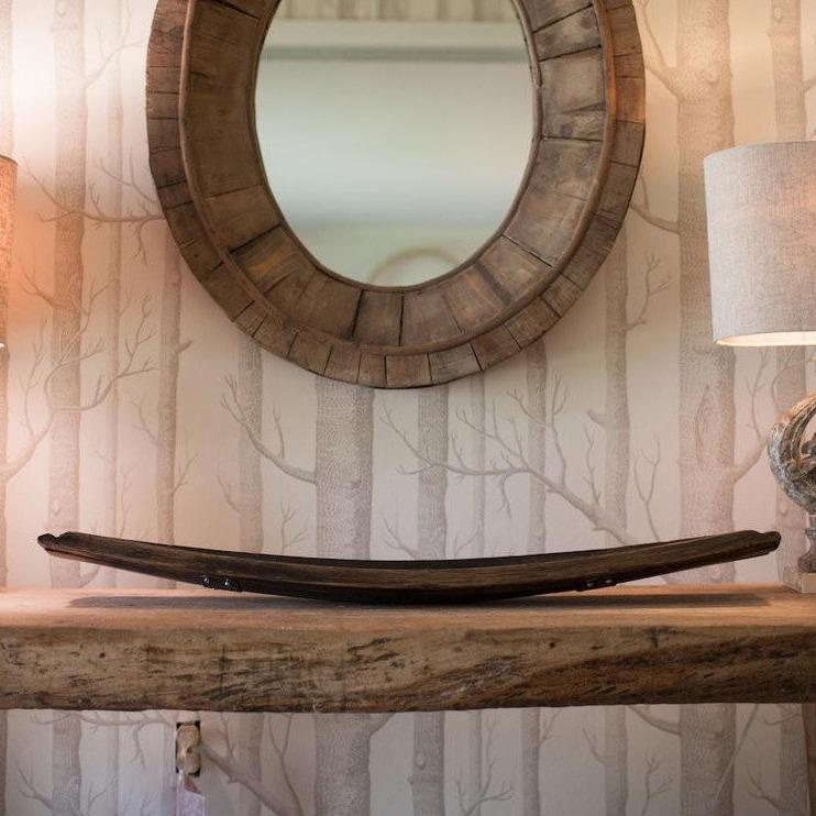 Bourbon Barrel Tray for Rustic Farmhouse Home Decor