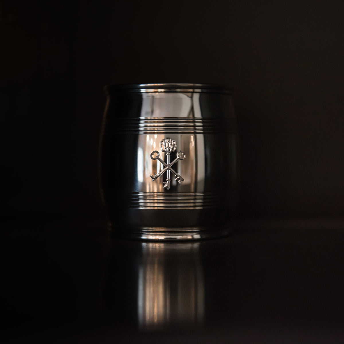 Custom Pappy & Company Engraved Asa Pewter Barrel Beaker