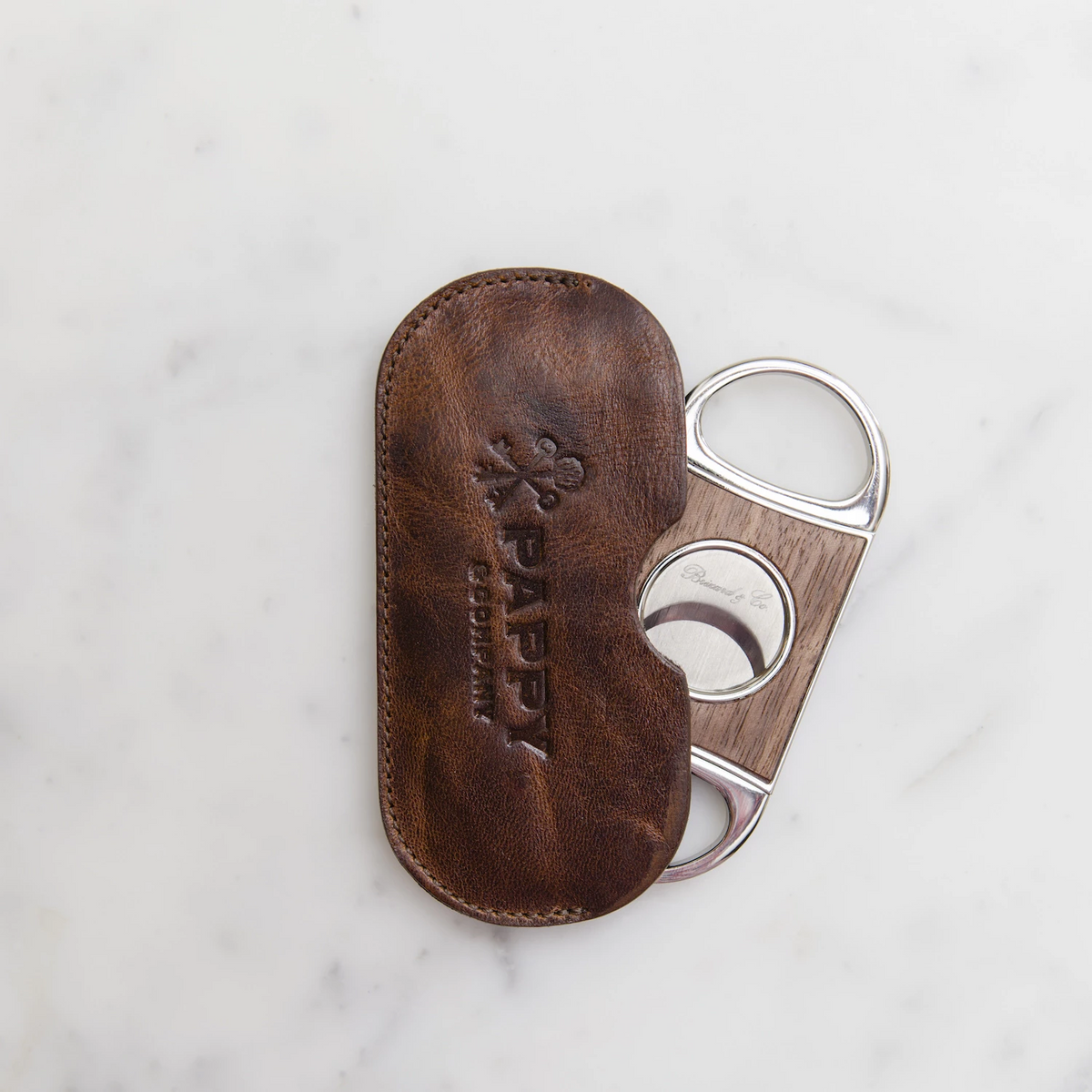 Custom "Double Guillotine" Cigar Cutter in Walnut Wood