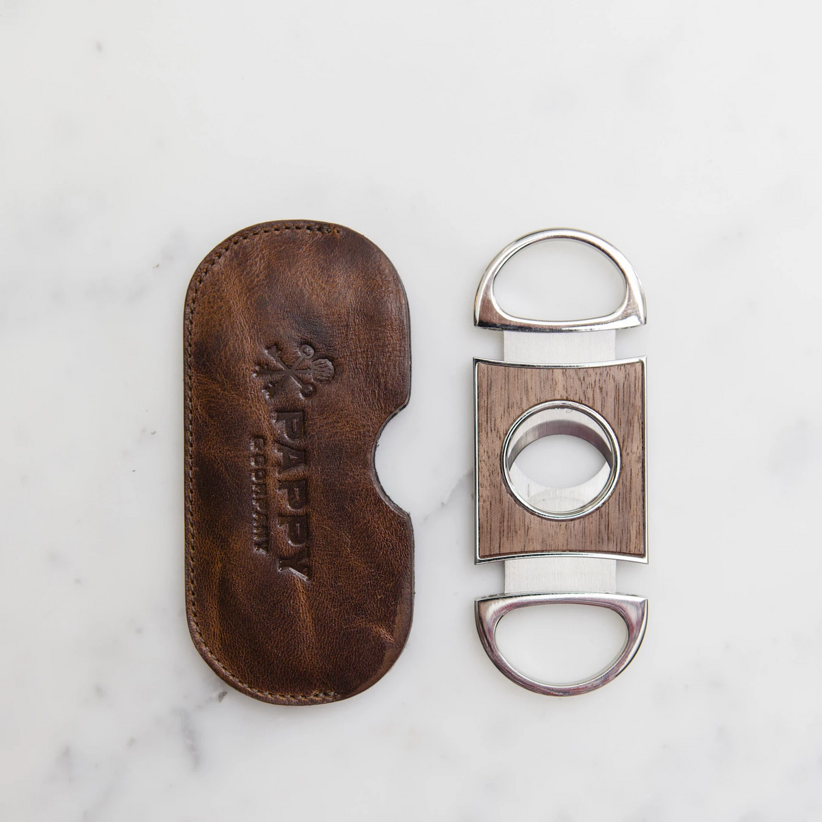 Custom "Double Guillotine" Cigar Cutter in Walnut Wood