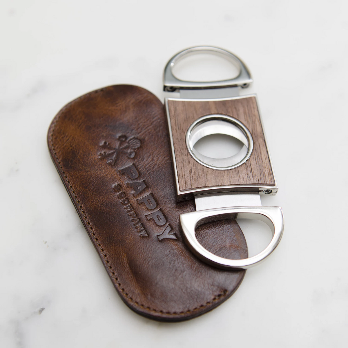 Custom "Double Guillotine" Cigar Cutter in Walnut Wood