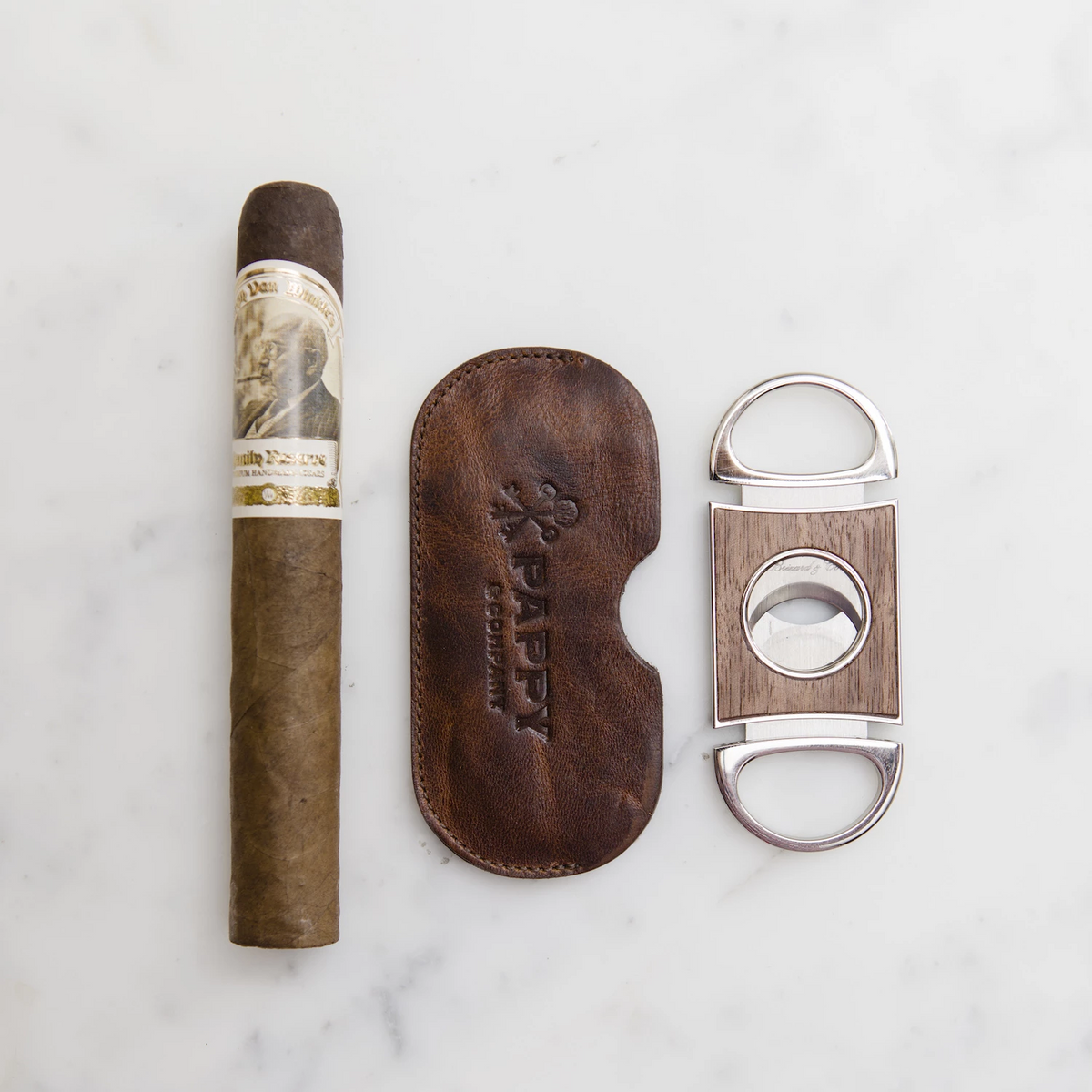 Custom "Double Guillotine" Cigar Cutter in Walnut Wood