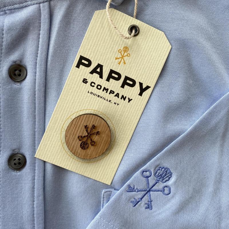 Pappy & Company X Greyson Performance Polo-Light Blue