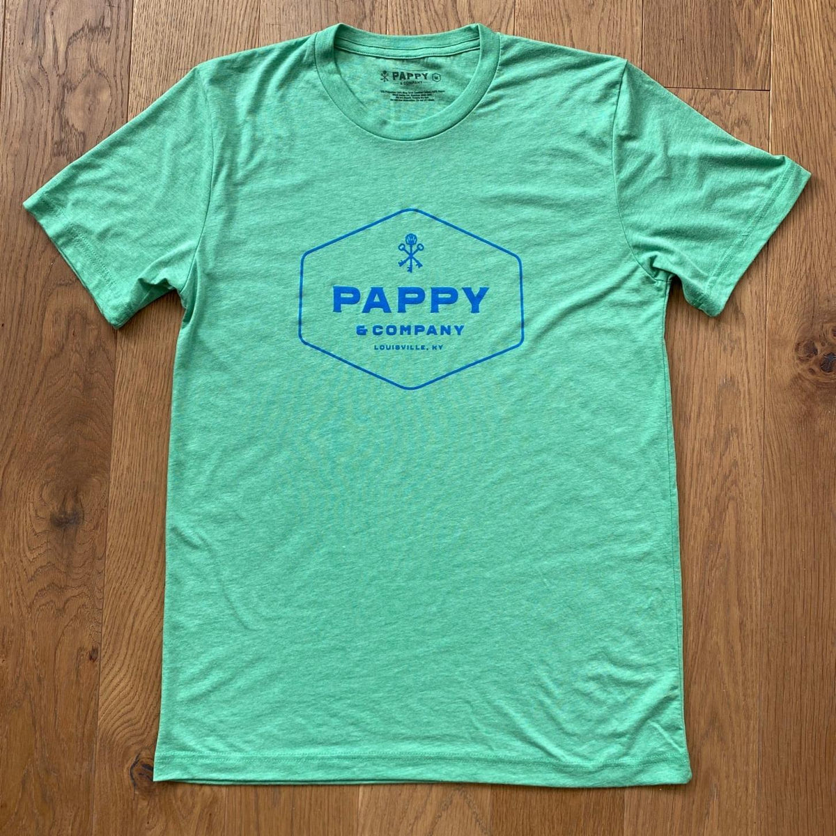 Unisex T-shirt Pappy & Company Enclosed Logo in Green Tri-blend