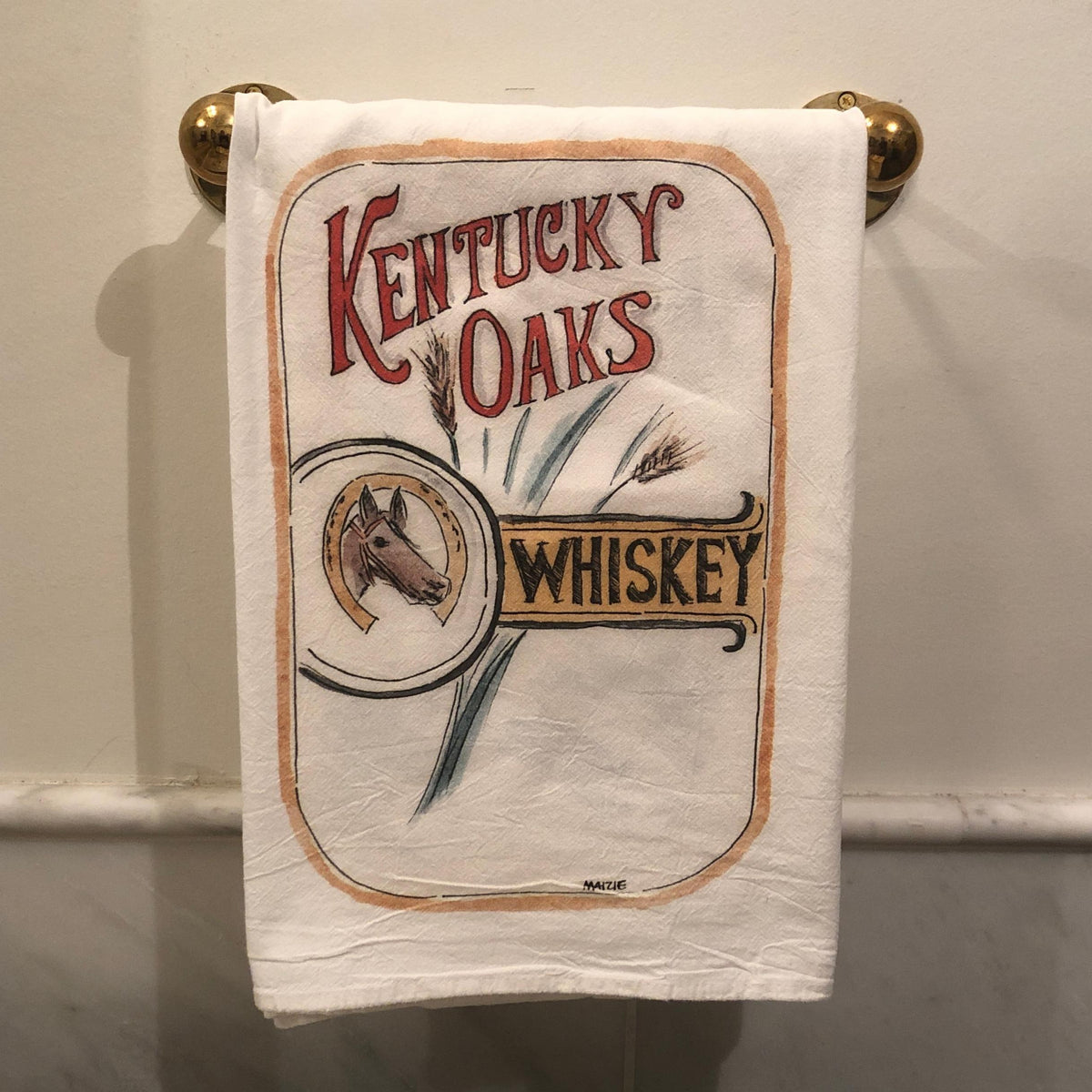 Custom Kentucky Oaks Hand Towel by Maizie Clarke