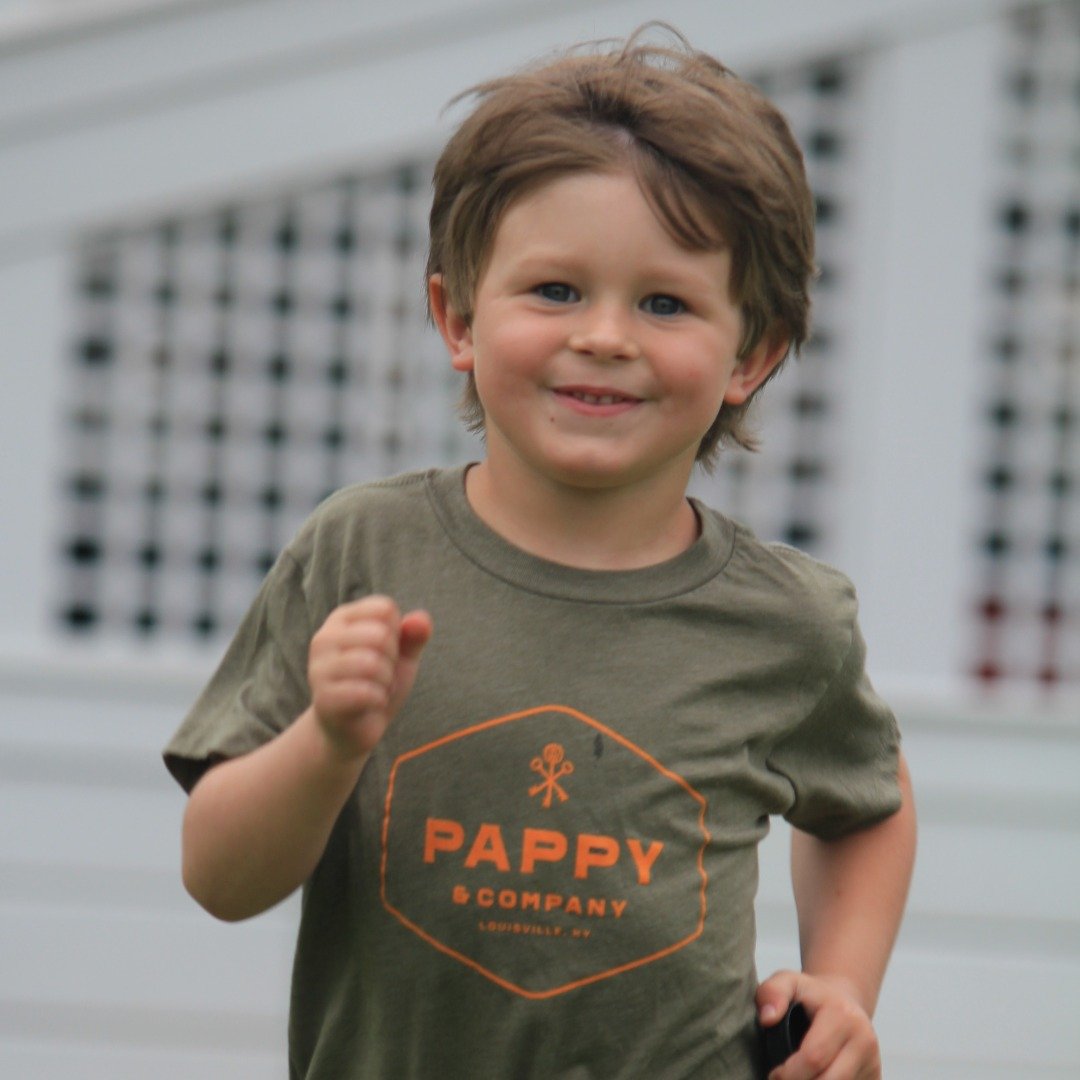 Kids' T-shirt Pappy & Company in Olive Green Tri-blend