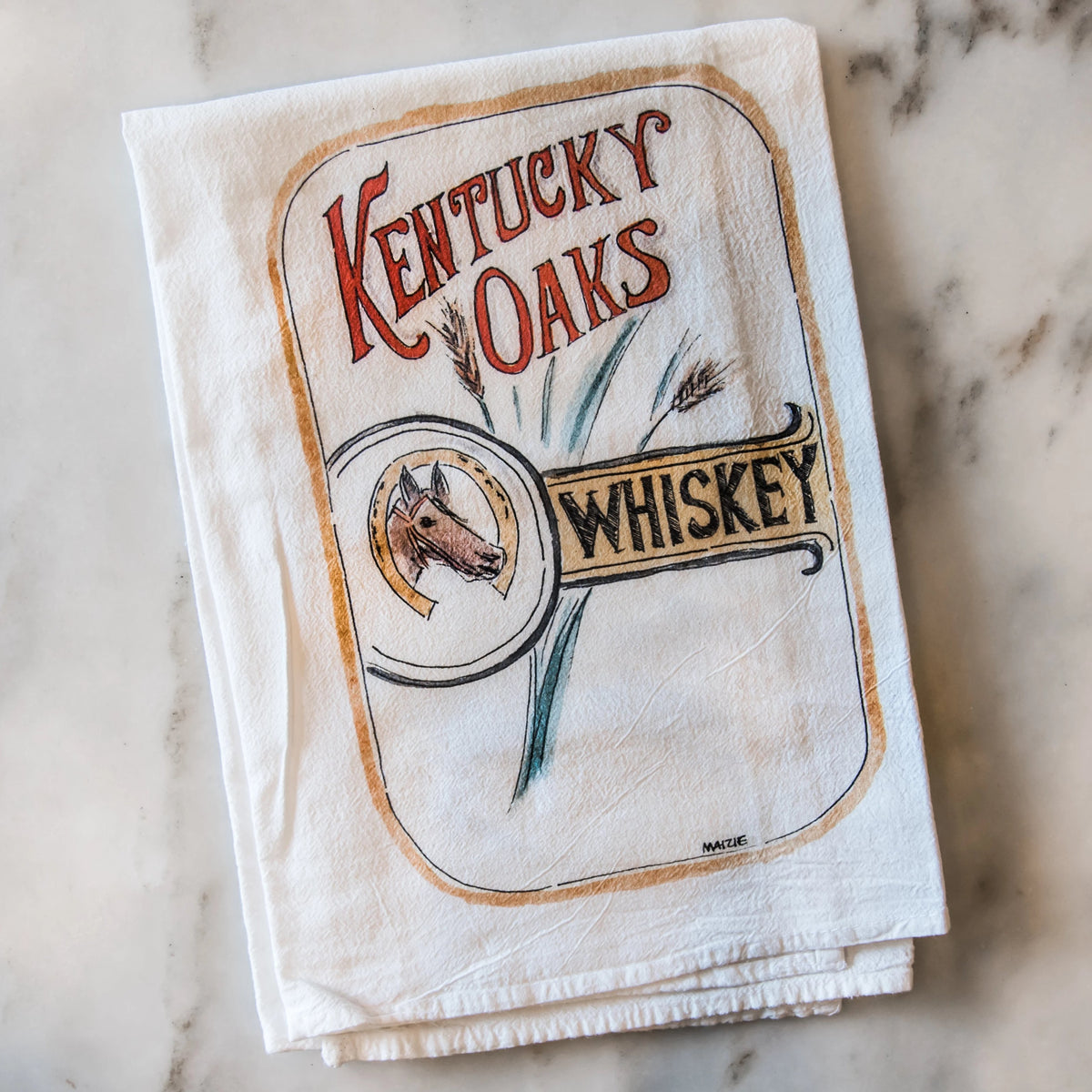 Custom Kentucky Oaks Hand Towel by Maizie Clarke
