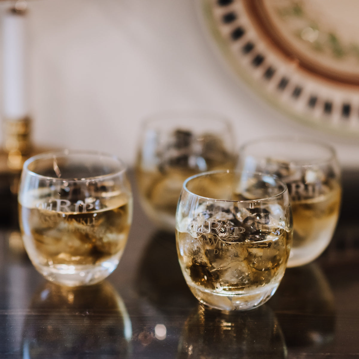 Old Rip Van Winkle Rocks Glasses (Set of 4)