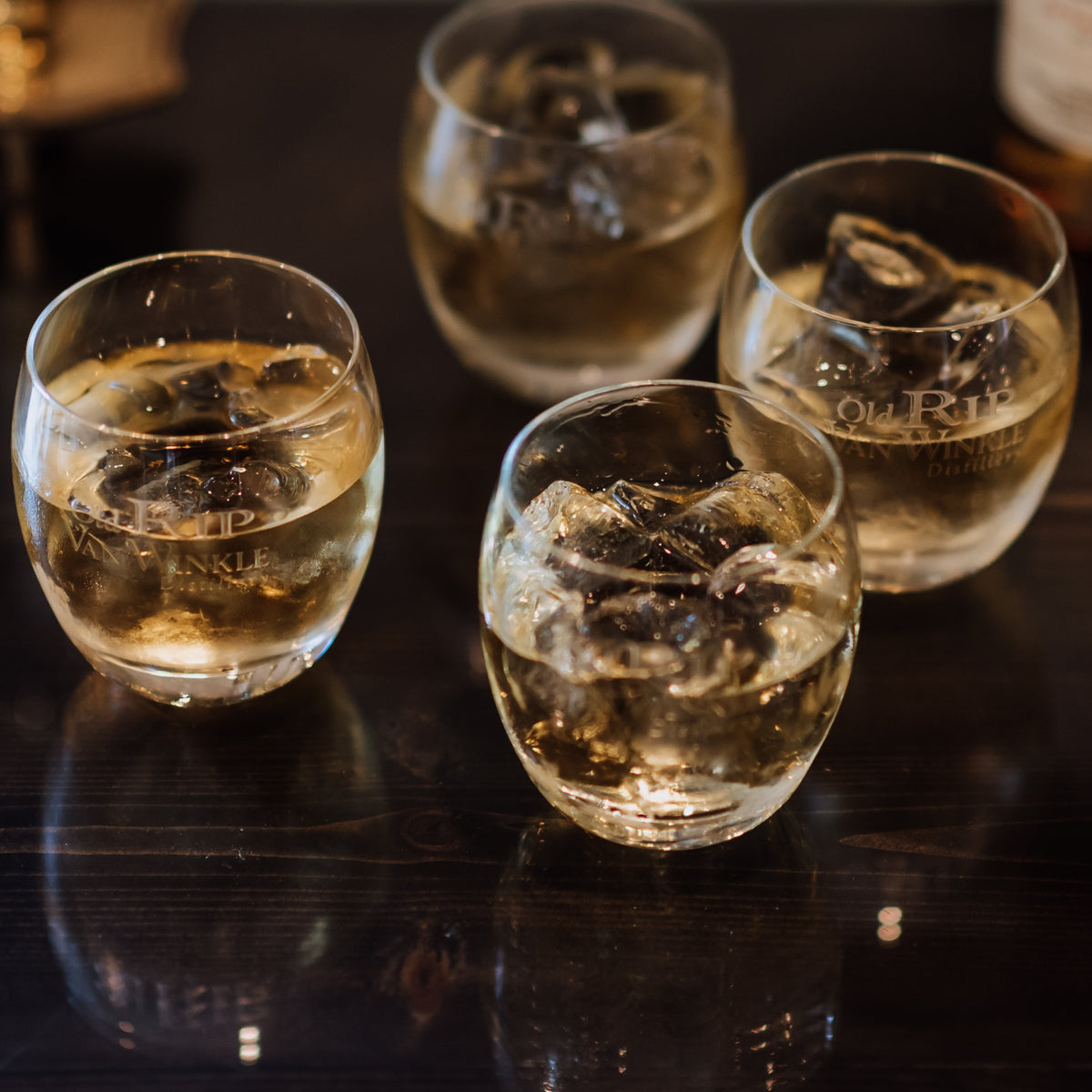 Old Rip Van Winkle Rocks Glasses (Set of 4)