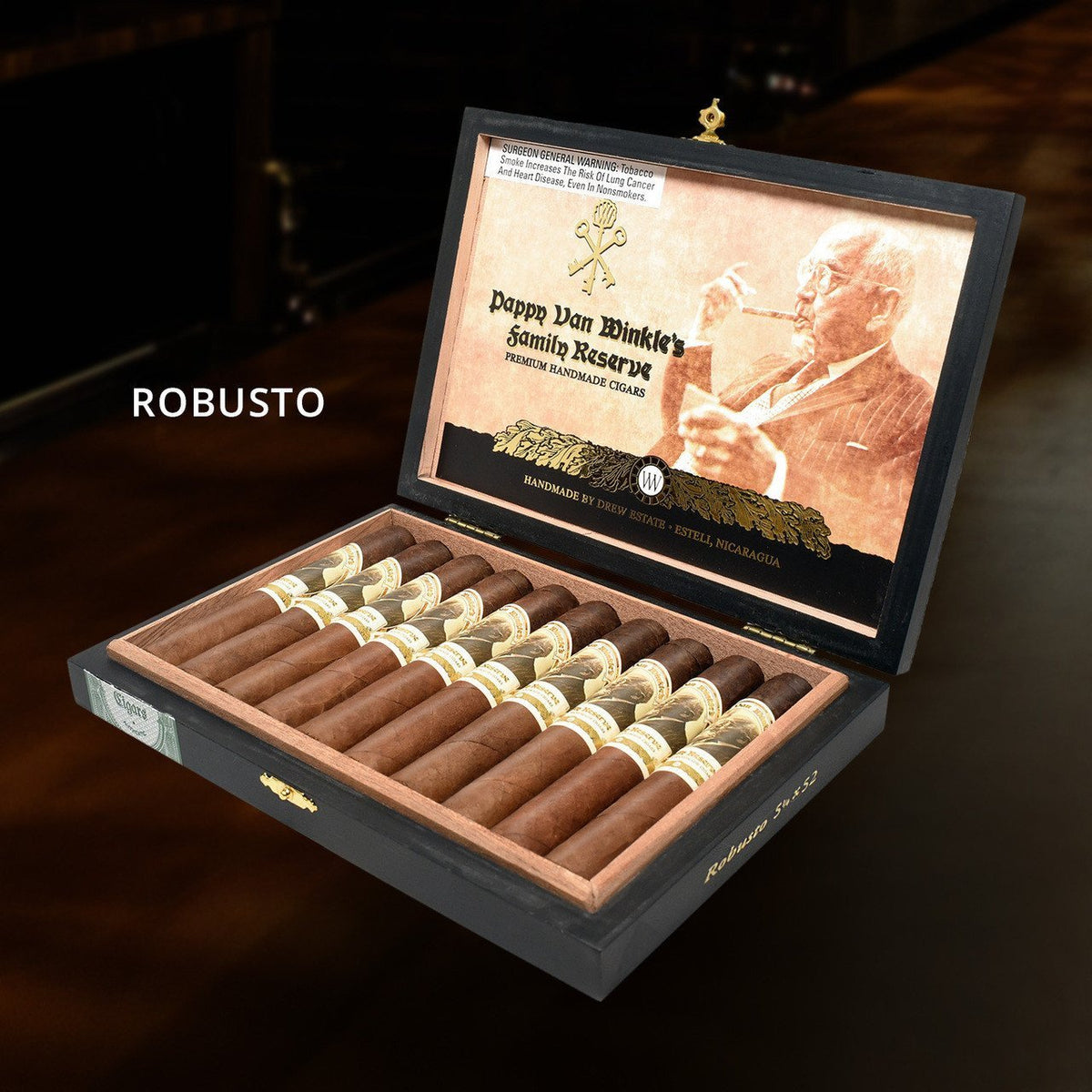 Pappy Van Winkle Barrel Fermented Cigars (Robusto Size Box of 10)