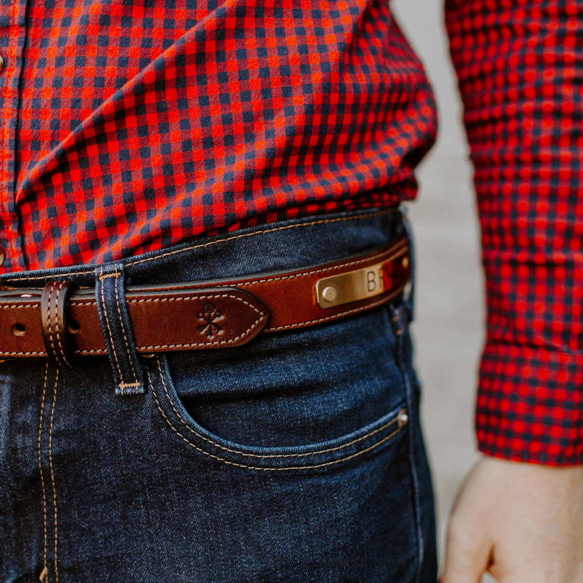 Pappy & Company Bridle Nameplate Belt