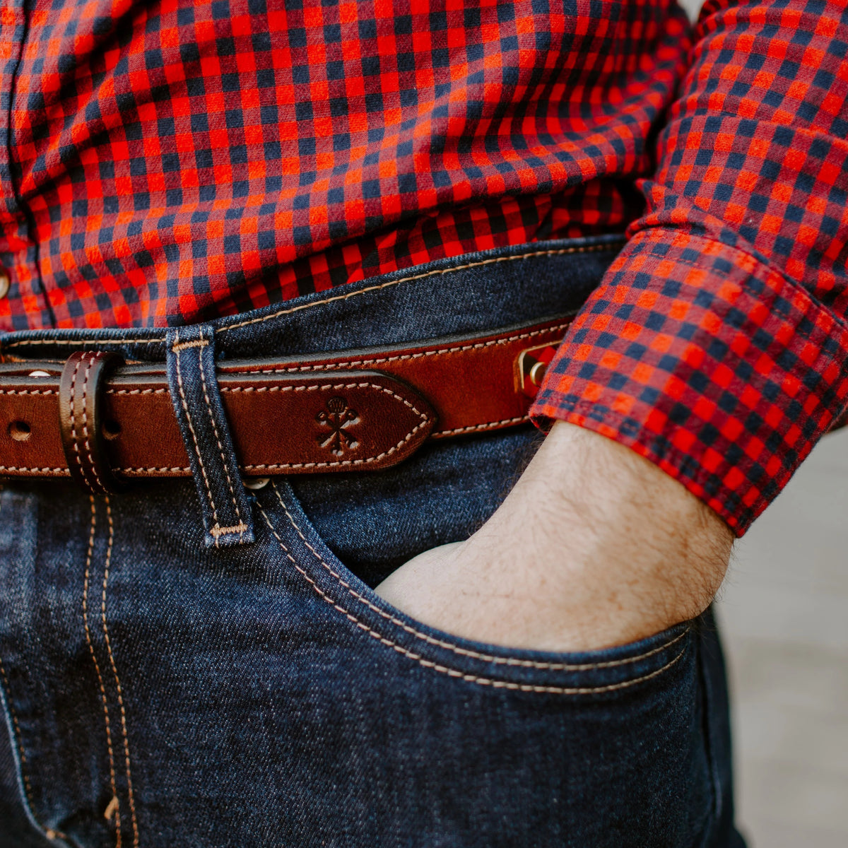 Pappy & Company Bridle Nameplate Belt
