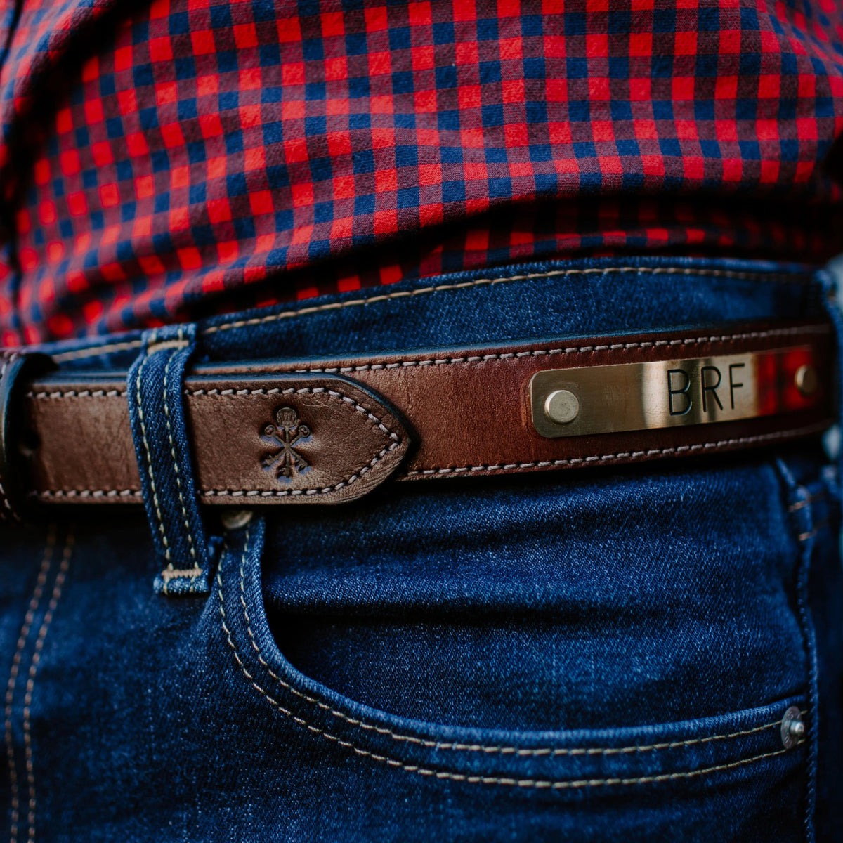 Pappy & Company Bridle Nameplate Belt