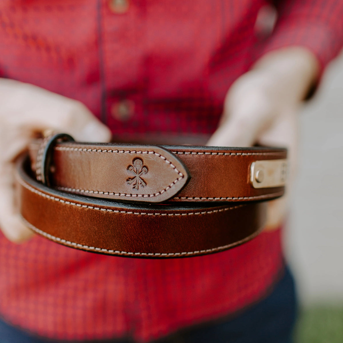Pappy & Company Bridle Nameplate Belt