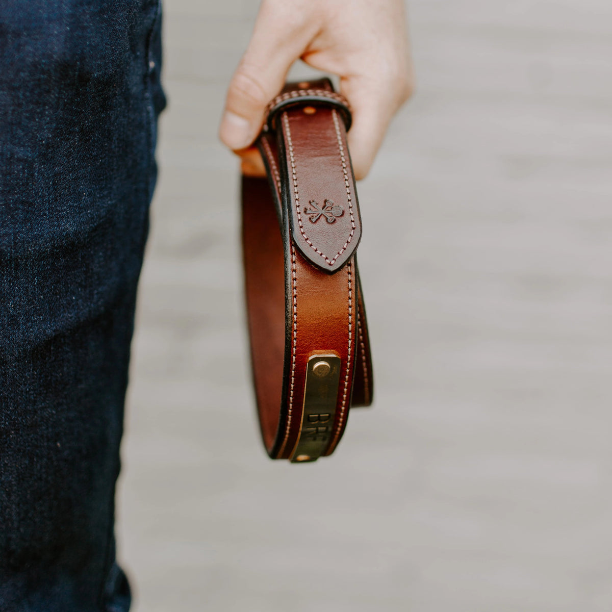 Pappy & Company Bridle Nameplate Belt