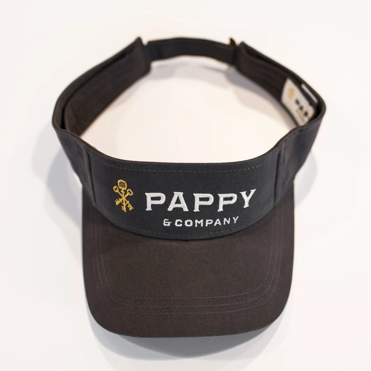 Pappy & Company Cotton Twill Visor in Graphite Grey