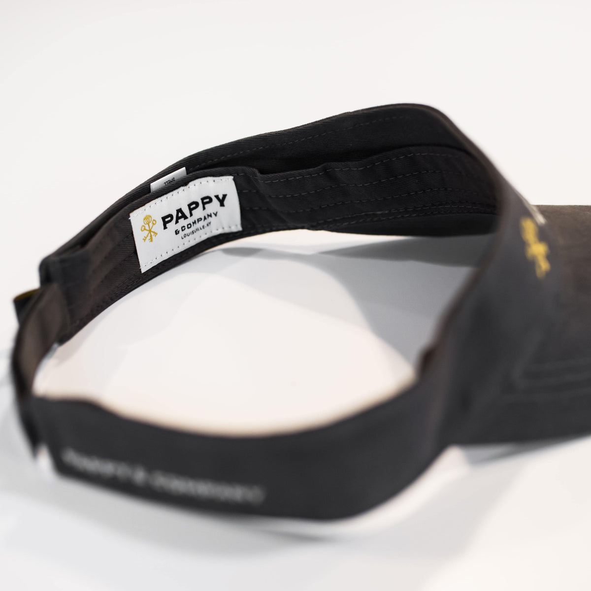 Pappy & Company Cotton Twill Visor in Graphite Grey