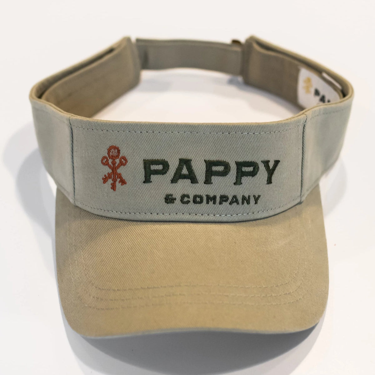 Pappy & Company Cotton Twill Visor in Khaki